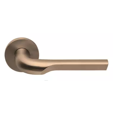 Deurkruk PVD licht brons Formani Gensler Rivio geveerd rozet GL100G 138mm